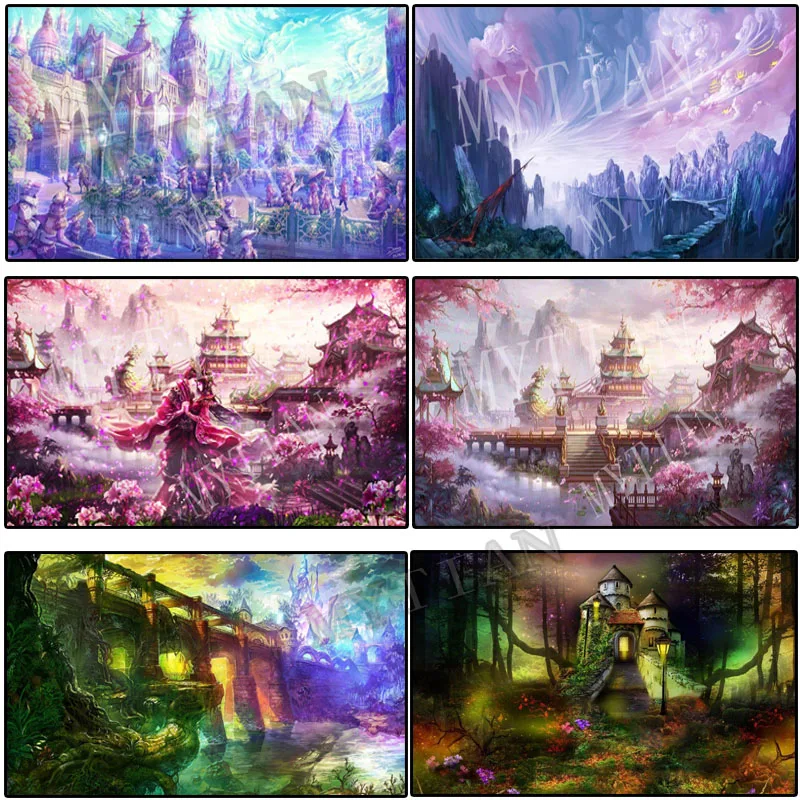 

full square/round 5ddiy diamond painting Beautiful fantasy wonderland scenery Embroidery pattern resin cross stitch mosaic decor
