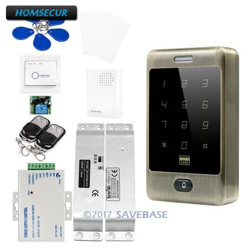 

HOMSECUR Waterproof Touch Keypad IC Access Control System+Surface Mount Drop Bolt Lock