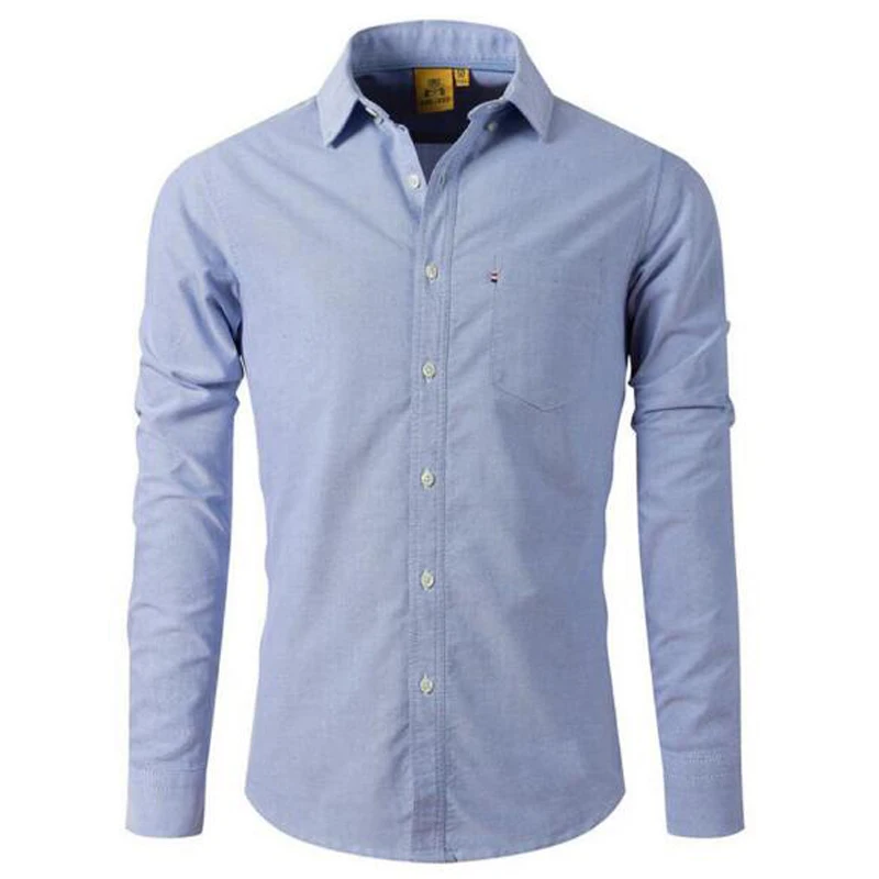 Men shirt 2018 high quality shirts Spring Autumn100 cotton brand