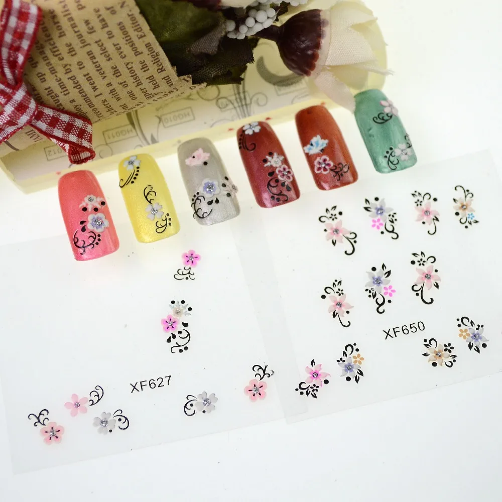 30 hojas pegatinas de uƱas 3d pegatina de belleza para uƱas coloridas flores diseƱo uƱas arte encantos manicura calcomanĆas decoraciones XF627-650 30 hojas pegatinas de uƱas 3d pegatina de belleza para uƱas coloridas flores diseƱo uƱas arte encantos manicura calcomanĆas decoraciones XF627-650