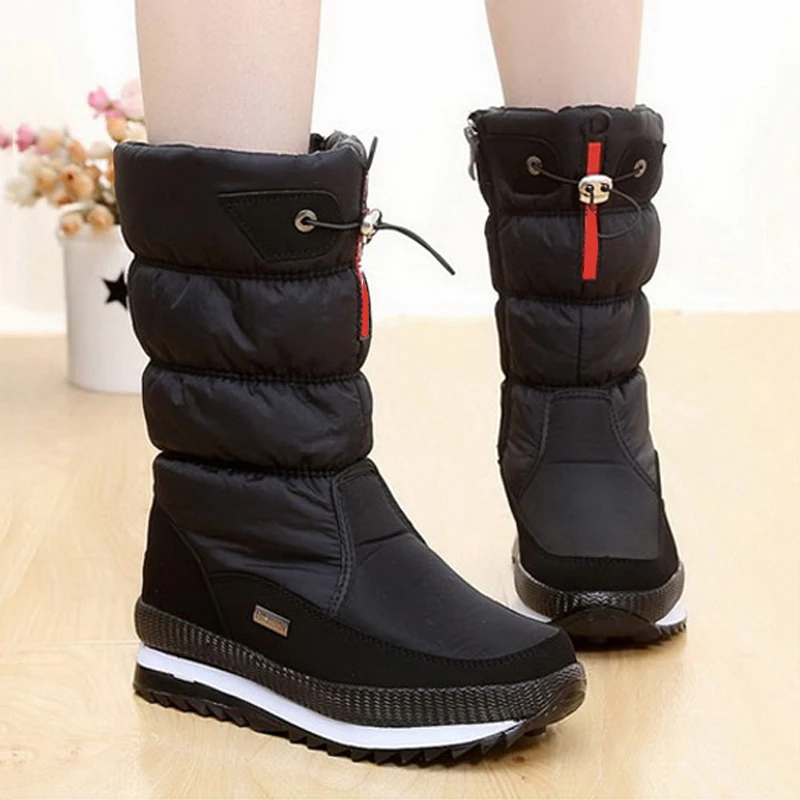 Women snow boots platform winter boots thick plush waterproof non-slip boots women winter shoes botas mujer Women snow boots platform winter boots thick plush waterproof non-slip boots women winter shoes botas mujer