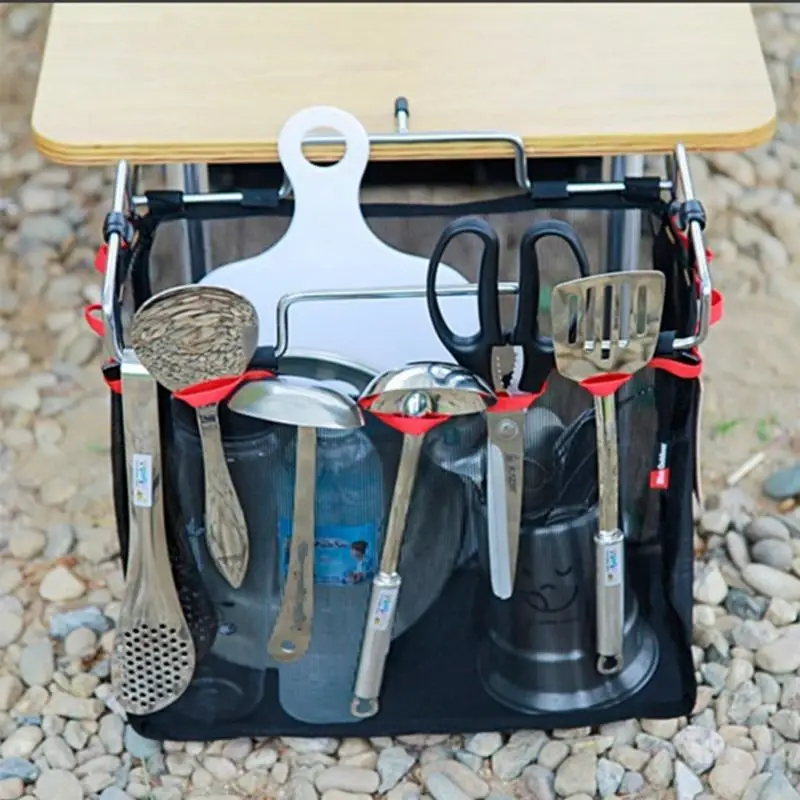

Mesh Camping/Barbecue With Iron Rack Portable Storage Bag Outdoor Picnic