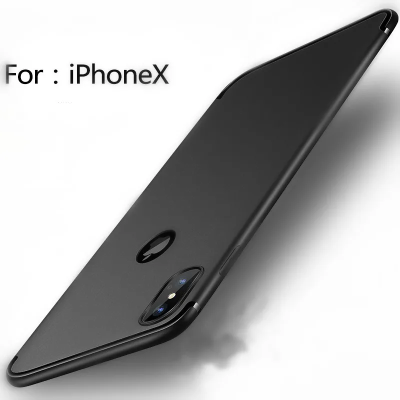 For iphone X case cover slim ultra thin soft silicone TPU back for 8 7 6 6S Plus 5 5S SE edition Anti-knock |
