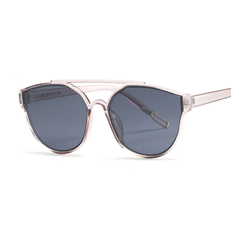 Сексуальные солнцезащитные очки "кошачий глаз" для женщин, фирменный дизайн, зеркальные солнцезащитные очки для девушек, овальные линзы, солнцезащитные очки для женщин, UV400 - Цвет линз: Dark gray