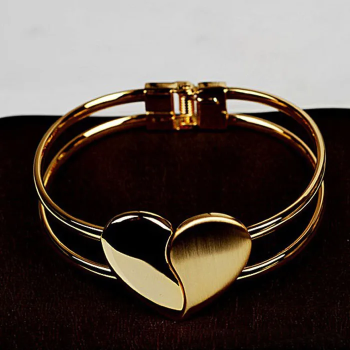 Дешевый жесткий Браслет Леди Элегантный Сердце браслет наручная повязка наручник Bling подарок магнитный браслет#501