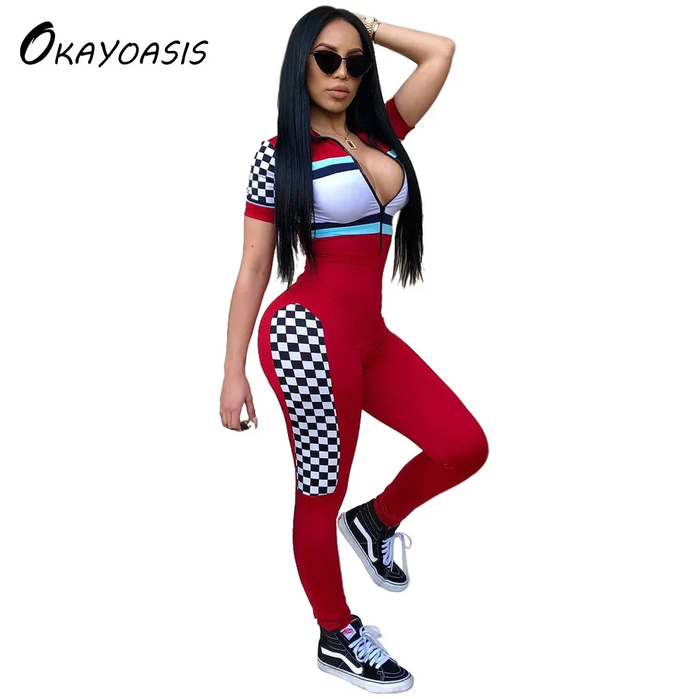 OKAYOASIS Free Shipping Casual Women One Piece Outfits Jumpsuits Short