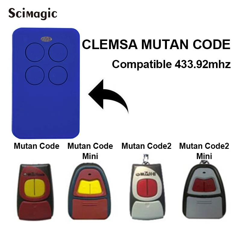 

Gate control Copy CLEMSA MASTERCODE MV 123,universal remote control compatible with clemas mutancode 433.92mhz gate command