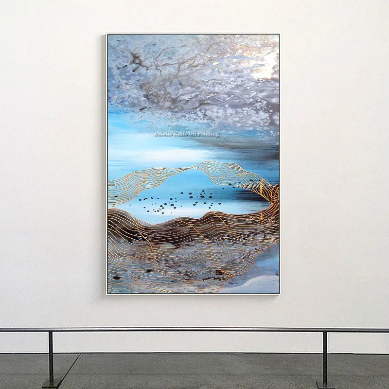 Canvas painting cuadros decoracion acrylic painting blue Wall art Pictures for living room home decor modern abstract qudraos37 Canvas painting cuadros decoracion acrylic painting blue Wall art Pictures for living room home decor modern abstract qudraos37