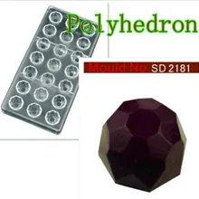 3 D DIY Алмазная многогранная форма шоколадная накладка ПК поликарбонатная форма el molde del chocolate molde de chocolate# SD2 181
