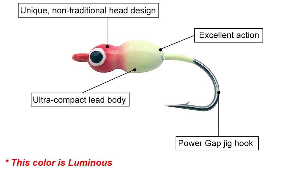 INFOF 16 предметов ледяная приманка джиг крюк 25 мм/2,5 г наживка из искусственного твердого материала привести джиг-головки зима блесен