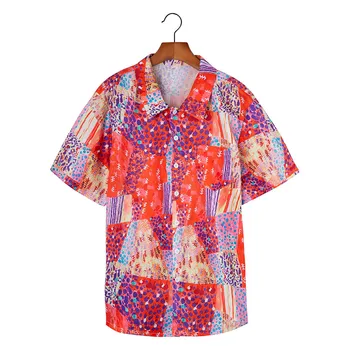 

womens blouses and tops Lapel Plus Size Doodling Ethnic Printing Short Sleeve Blouse Top women shirt blusas de mujer verano 2019