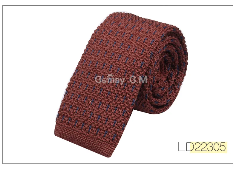 Вязаный Галстук для Для мужчин Повседневное трикотажные галстуки Мода полиэстер Для мужчин s галстук-бабочка для свадьбы Бизнес взрослый костюм со смокингом, клетчатая рубашка с галстуком - Цвет: LD22305