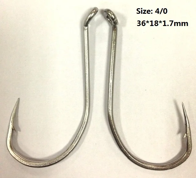 20pcs Top Quality Size 4/0 Octopus fishing hooks 92554 squid stainless