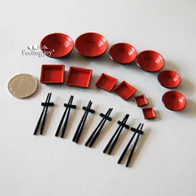 Миниатюрный игрушечный домик для моделирования, профессиональные аксессуары, реквизит для игры, миниатюрный набор пластиковых столовых приборов