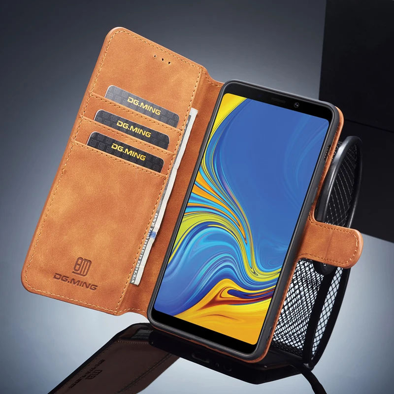 

For Samsung Galaxy A8 A8 Plus 2018 A530F UltraThin PU Leather CaseFlip Purse Cover for galaxy a8 plus Book Holder Protect Cover
