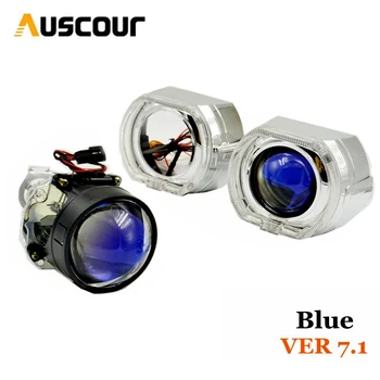 

VER 7.1 blue coating Bi xenon hid Projector lens shrouds LHD retrofit modify Diy Headlamp H1 H4 H7 car motorcycle assembly kit