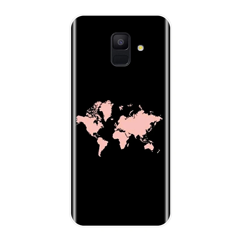 Задняя крышка с картой мира для Samsung Galaxy A3 A5 2016 2017 A6 A7 A8 2018 мягкий силиконовый чехол