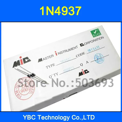 200 шт./лот IN4937 1N4937 1A 600V Выпрямитель диодного моста|rectifying contact|rectifier platingrectifier |