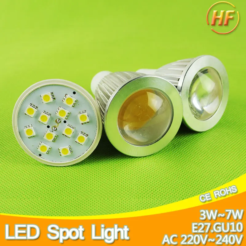 

Aluminum COB High Bright LED Spotlight GU10 220V E27 LED Bulb 3W 5W 7W 9W Spot light Lampada Lamp Lampara Bombillas Cool Warm