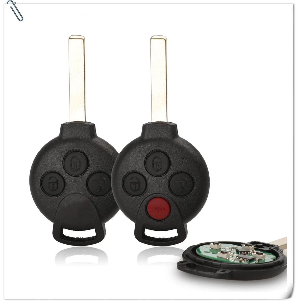 Keyforkess 10pcs 3/4 Bottoni 433Mhz ID46 Chiave A Distanza Dell'automobile per Mercedes Fit Benz Smart Smart Fortwo 451 2007-2013 - HTB1W1.ZaECF3KVjSZJnq6znHFXaF