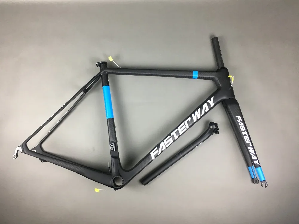 Sale classic design FASTERWAY PRO full black with no logo carbon road bike frameset:carbon Frame+Seatpost+Fork+Clamp+Headset,free ems 26