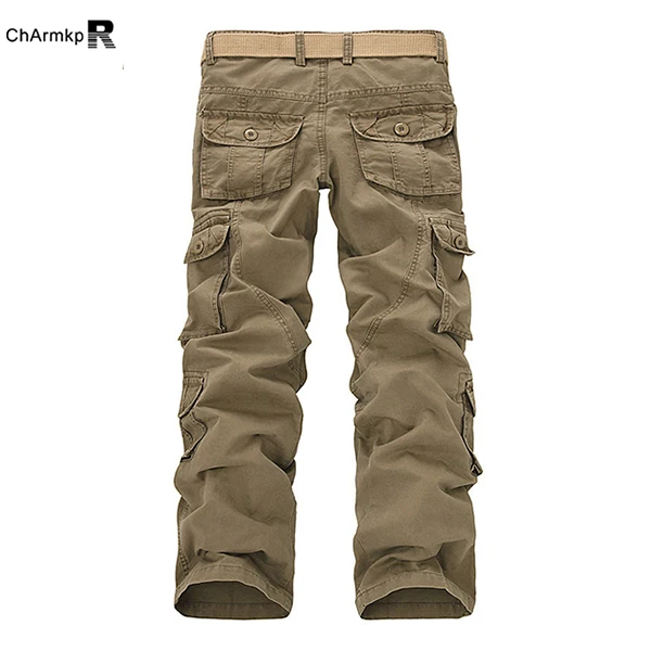 Outdooors Loose Large Size Cotton Multi Pockets Cargo Pants