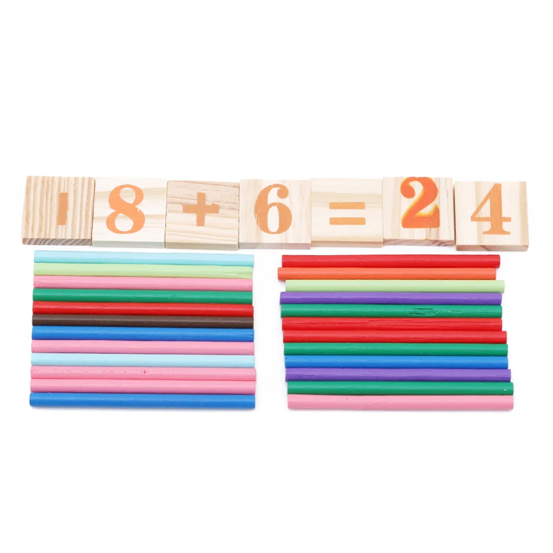 Детская математическая игрушка! деревянная палочка Магнитная Математическая головоломка Обучающие цифры, игрушки для игры, обучения подсчета, подарки для детей
