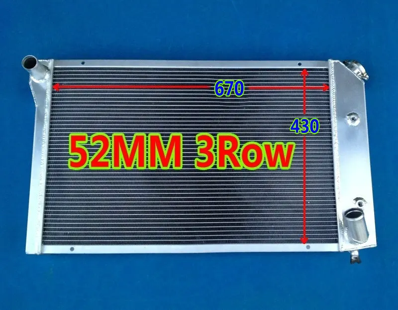 

3 Row 52MM FULL ALUMINUM RADIATOR FOR 1977-1982 CHEVY CORVETTE C3 V8 5.0/5.7L AT/MT 77 78 79 80 81 82