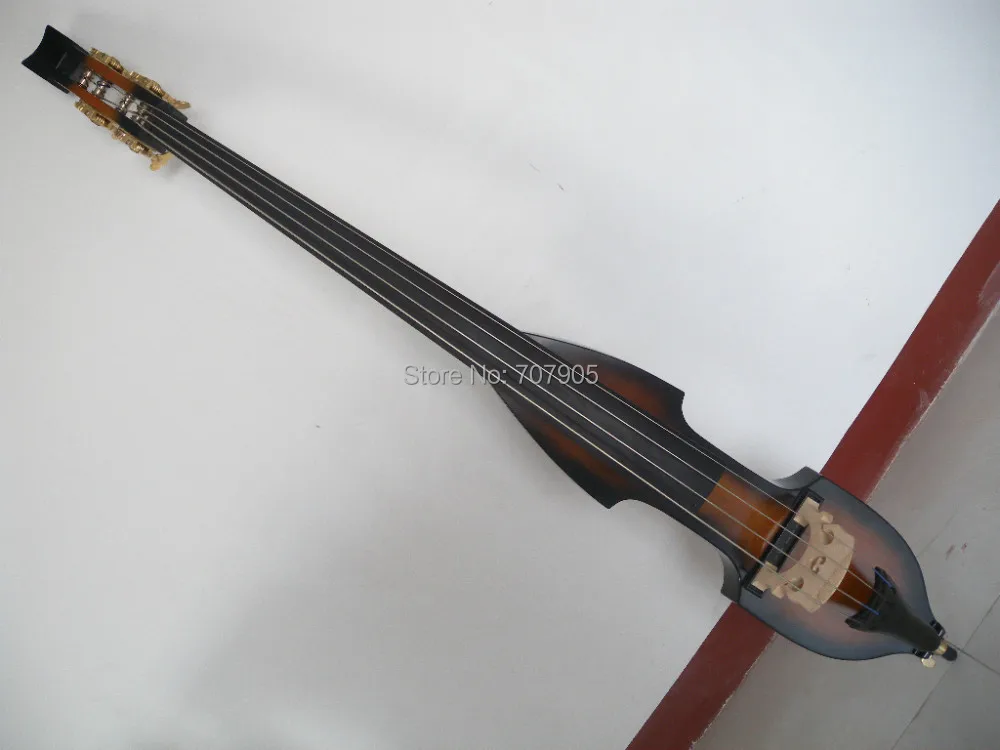3/4 New 4 String Electric Upright Double Bass Finish Silent Powerful