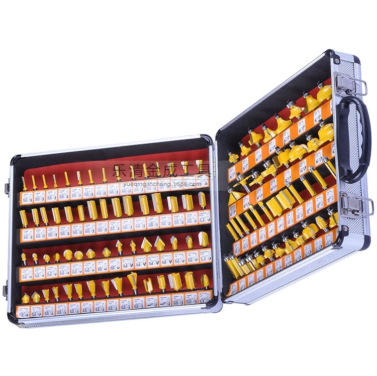 100pcs Architectural Molding Router Bit Set - Shank Line knife Woodworking cutter Tenon Cutter for Woodworking Tools