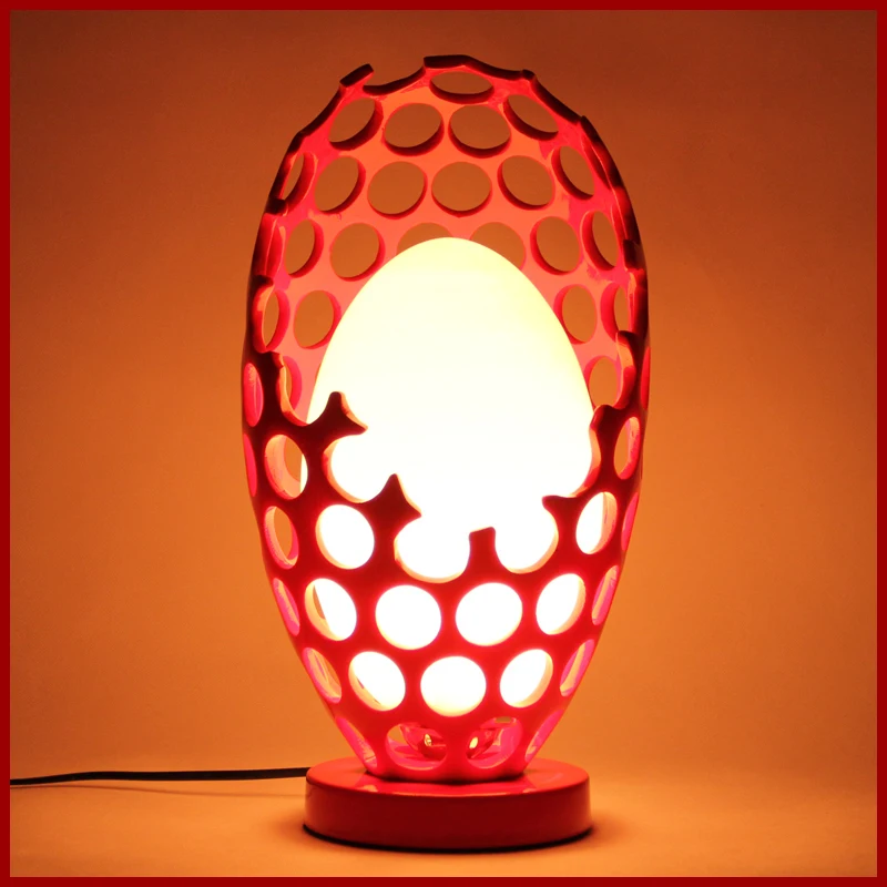 

Chinese creative arts resin wedding gift eye nest hollow small simple bedside bedroom study Table lamp LO864
