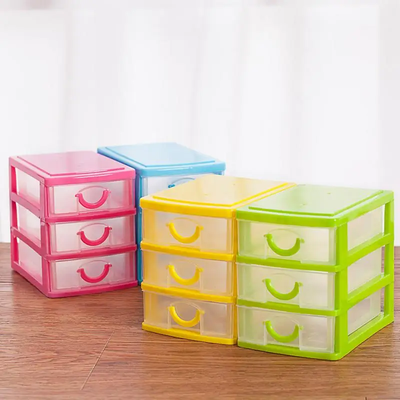 

2019 Practical Candy Drawer Desktop Storage Box Transparent Jewelry Organizer Holder Cabinets Plastic Storage Box