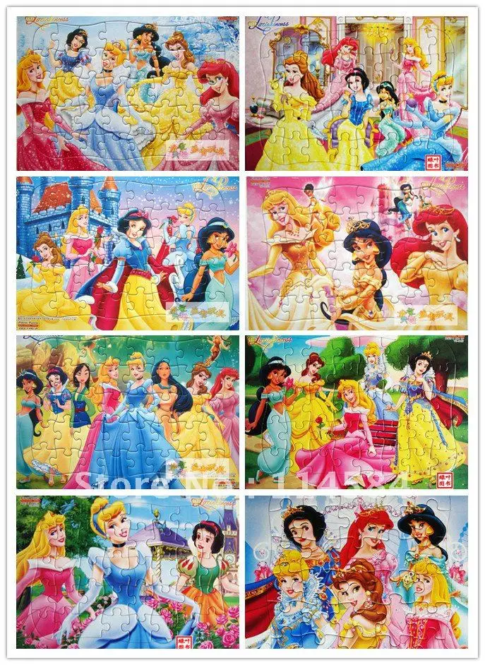andersens fairy tales cartoon paper puzzle 8 pieces set princes children education cartoons