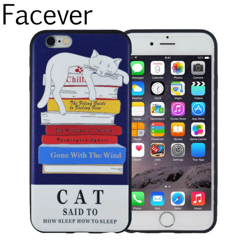Забавный слиликоновый чехол с мультяшным принтом для смартфонов Apple iPhone 6 6s.
