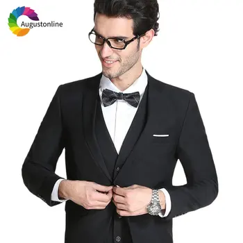 Cena Wykonane Na Zamówienie Czarne Garnitury Męskie Szary Bordowy Garnitury ślubne Dla Mężczyzn Slim Fit Groom Smokingi 3 Kawałki Groomsmen żakiet Z Dzianiny Dresowej Ternos