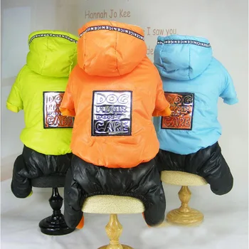 

Pet Hooded Dog Winter Clothes Dog Down Dogs Jumpsuit Chihuahua Teddy Puppy Coat Cat Apparel For Small Medium Pet Snow Day Outfit