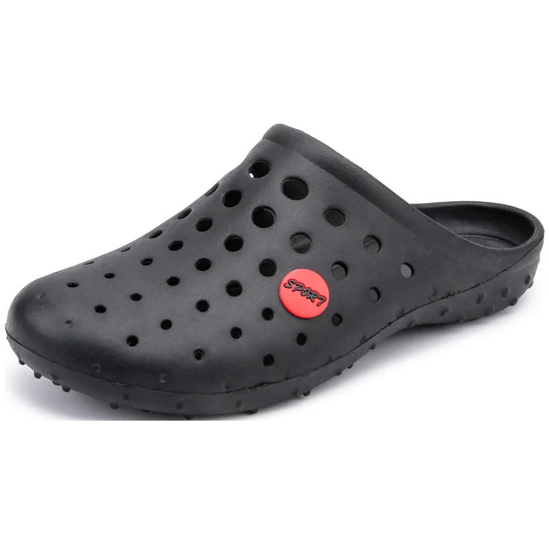 Men Summer slippers Fashion EVA Croc Carved Men Sandal Slides Mens Flat Slipony Hollow Out Beach Shoes Large size