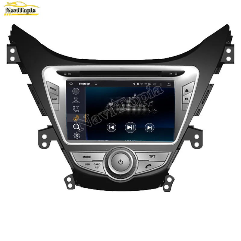 Sale NAVITOPIA 4G RAM 64G ROM PX6 Six Core Android 9.0 Car DVD Multimedia Player GPS Navigation for Hyundai Elantra MD 2011- 5