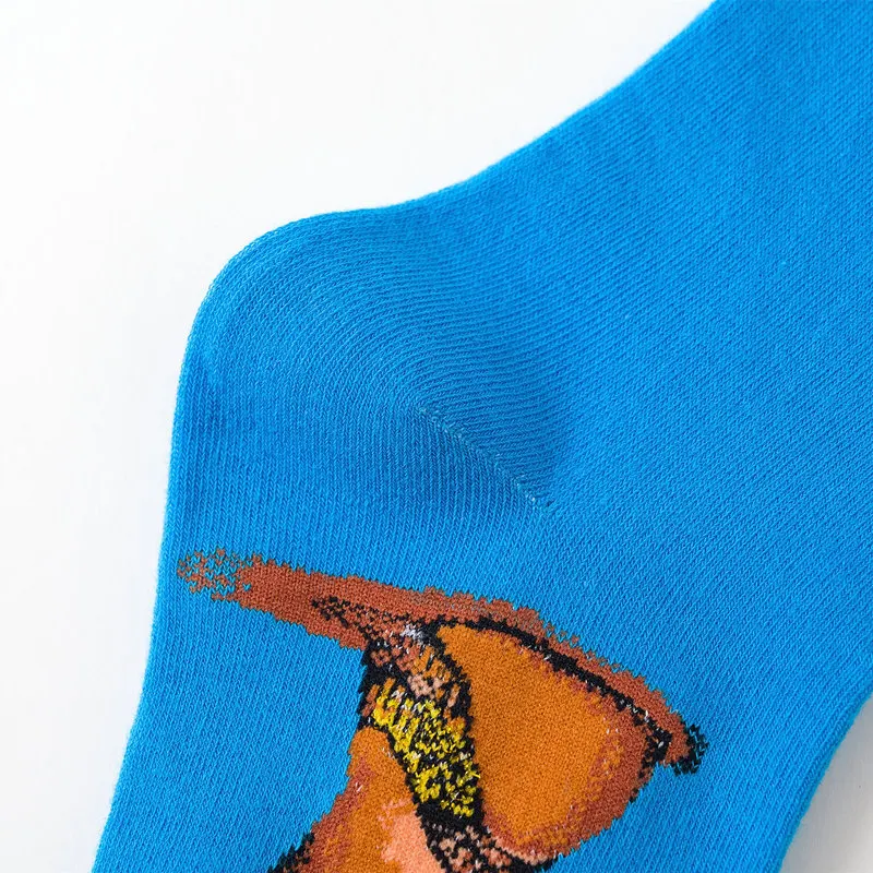Носки унисекс для мужчин и женщин; хлопковые носки в стиле Харадзюку; милые хлопковые носки с рисунком Ван Гога; забавные носки в повседневном стиле в стиле ретро