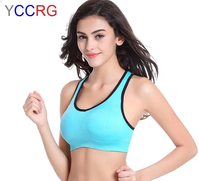 YCCRG New Women good quality Sports Bras Shockproof Wirefree