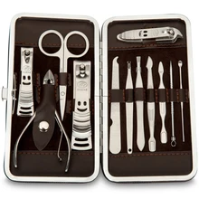 12 шт. маникюрный набор и Комплект Педикюр Ножничные Пинцет Ножи уха забрать Утилита Когтерез Комплект, из нержавеющей стали Уход за ногтями детей Наборы инструментов