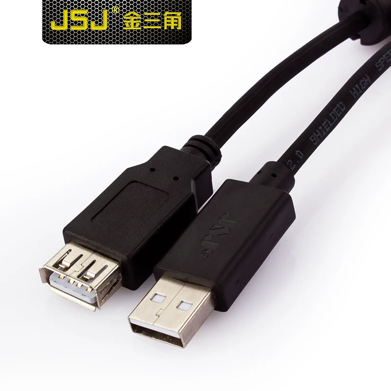 Высокоскоростной двойной jsj золотой треугольник usb кабель для передачи данных Магнитный компьютер удлинить jsj jf-usb44