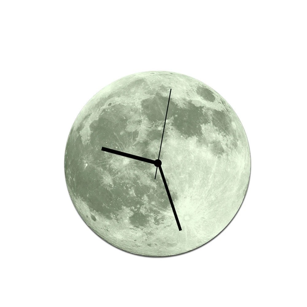 Огромные креативные Светящиеся Настенные часы светящиеся лунные настенные часы настенные акриловые водонепроницаемые настенные часы диаметр длина 30 см - Цвет: B