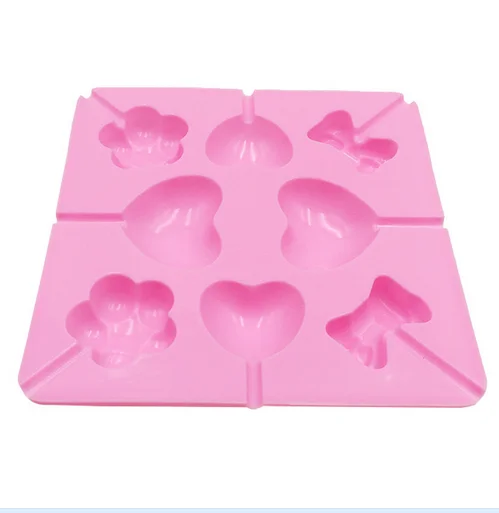 

DIY Lollypop Chocolate Mould Silicone Lollipop Mold Ice Tray Mold Ice Cube Lollygags Candy Pudding Love Bowtie Flower Kid