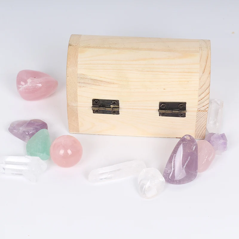 Деревянная Подарочная коробка из натурального хрусталя с драгоценными кристаллами, коробка с нестандартными кристаллами, 180-200 г, лучшие подарки для фестивалей, 1 коробка