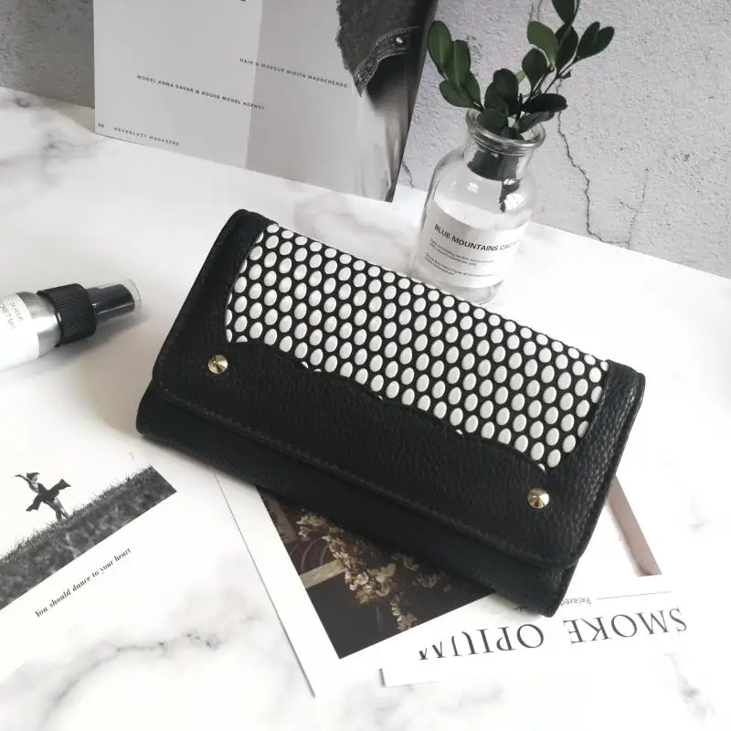 

Fashion women wallet Luxury design Dot Cluth wallet ladies Wave point Design female purse Simple Classic purse women |VKP1420