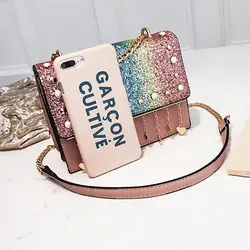 2018 модные женские туфли Сумочка Кожа PU Декор щитка крышка сумки на плечо Crossbody сумка для леди девушка