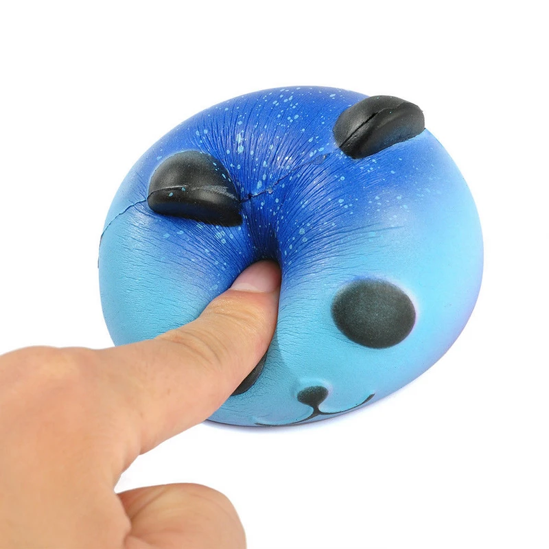 Lovely Galaxy Deer Cream Scented Squishy Slow Rising Squeeze Strap Kids Toy Gift