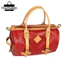 Япония стиль боковые карманы женщина Бостонский кошелек из натуральной дубления окружающей среды кожаная дамская сумочка женская Одиночная сумка через плечо
