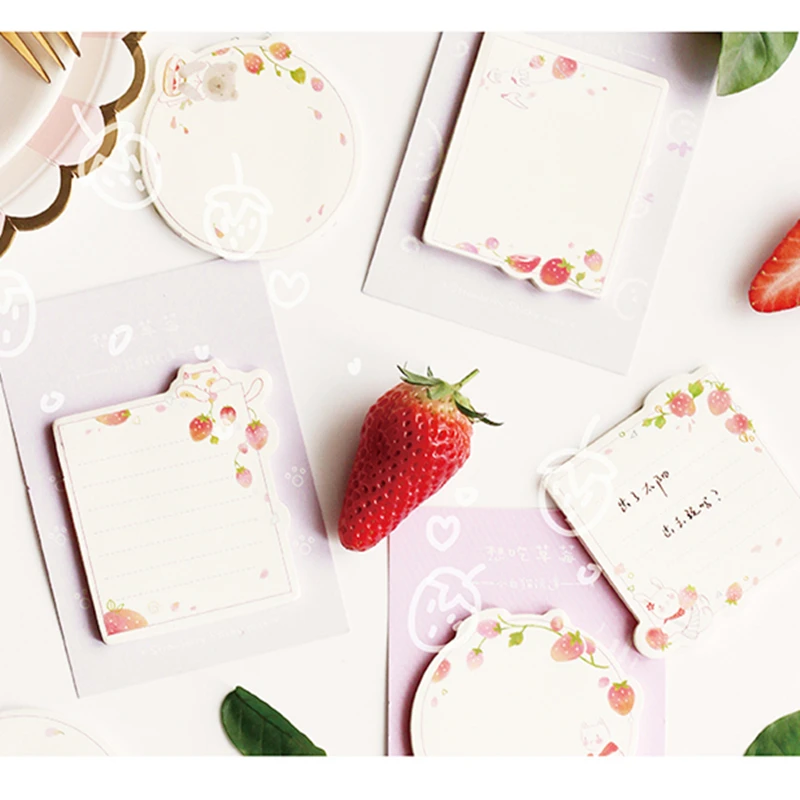 

New cute want to eat Strawberry sticky memo pad notepad paper message note